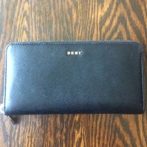 Black leather DKNY wallet